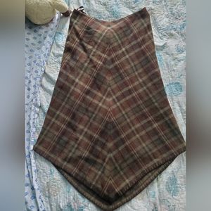 Ralph Lauren blanket skirt. Size 14, brown plaid.